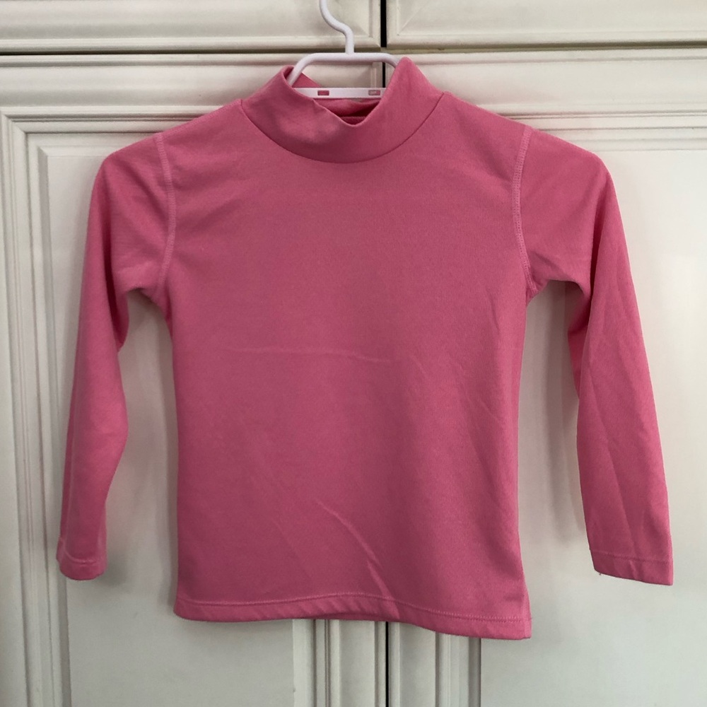 MEC girl’s mock neck l/s pink base layer